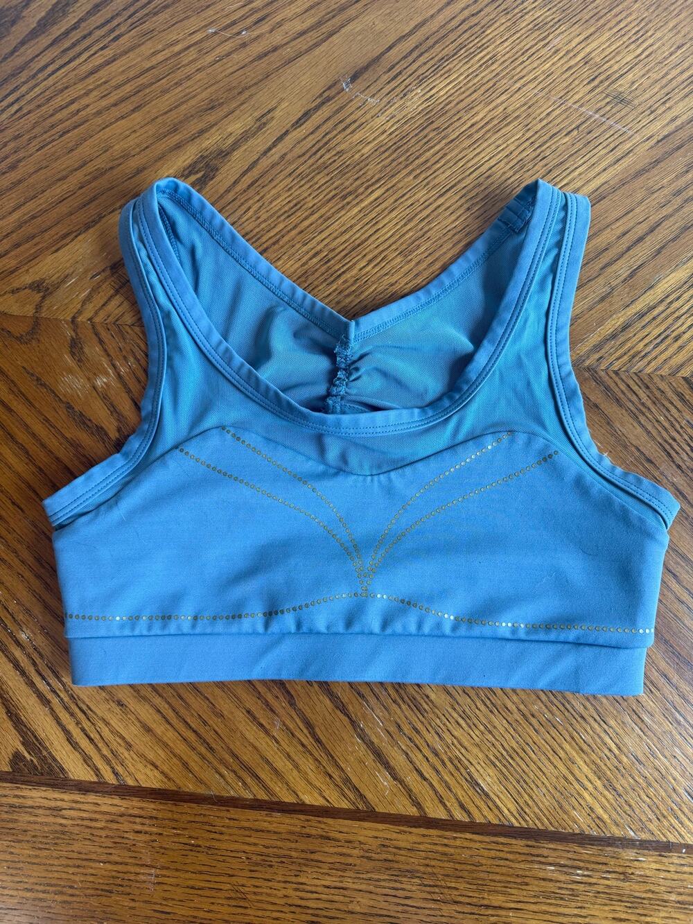 Cleo Harper Blue Mesh Sports Bra - Womens Size XS
